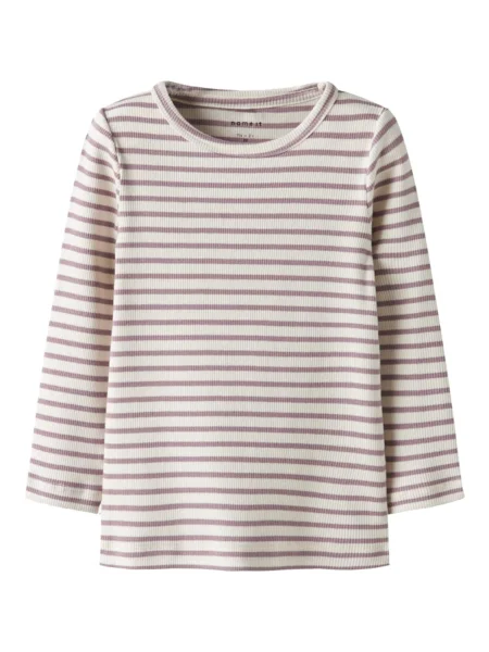 NAME IT Tricou NMNBani mauve alb
