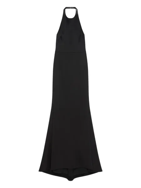 Sukienka maxi Givenchy bez rękawów z dekoltem halter garniturowa czarna