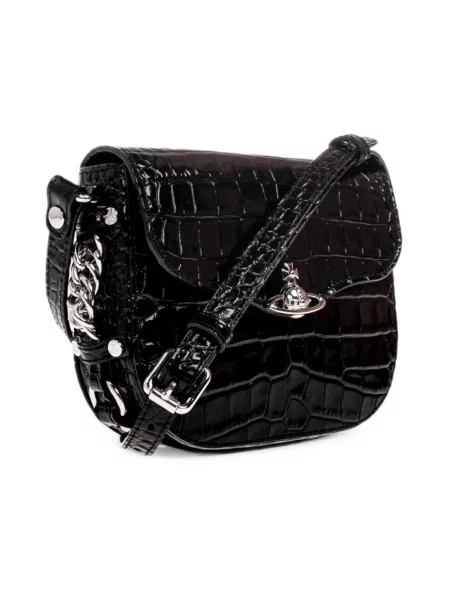 Torebka crossbody Vivienne Westwood skórzana czarna