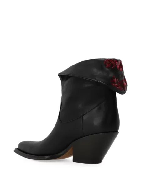 Botine Chloé din piele negru