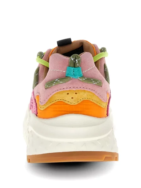 Sneakerși Flower Mountain din piele roz