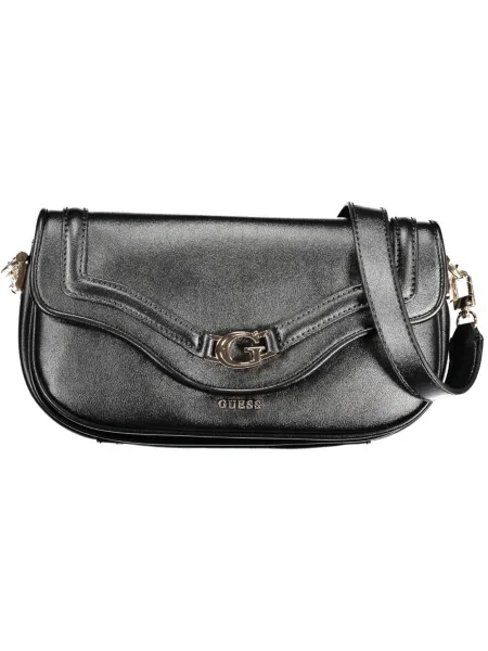 Geanta de piele Guess Jeans din piele negru
