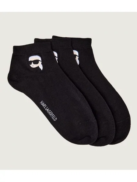 Karl Lagerfeld Șosete/tălpici 3 pack Ikon negru