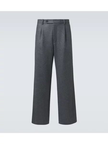 Pantaloni Jil Sander de lână gri