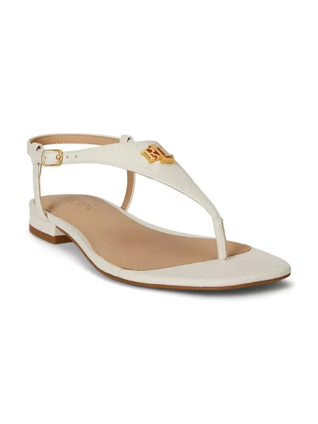Lauren Ralph Lauren sandále dámske kožené Everley 2 béžová