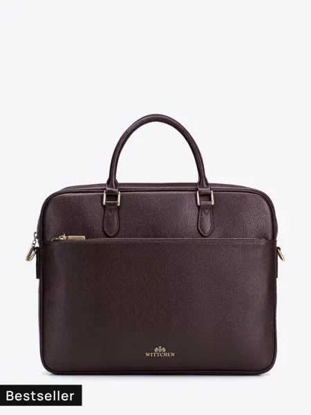 Torba na laptopa i dokumenty ze skóry naturalnej ciemny brąz
