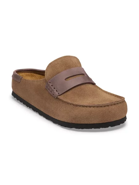 Birkenstock шльопанці мюлі замшеві Naples Wrapped double stitch Mixed Leather
