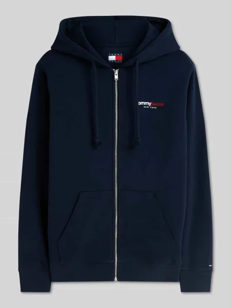 Bluza rozpinana o kroju relaxed fit z mieszanki bawełny Tommy Jeans granatowa