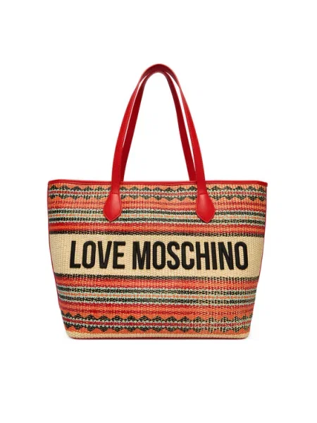 LOVE MOSCHINO Ročna torba Pisana rdeča