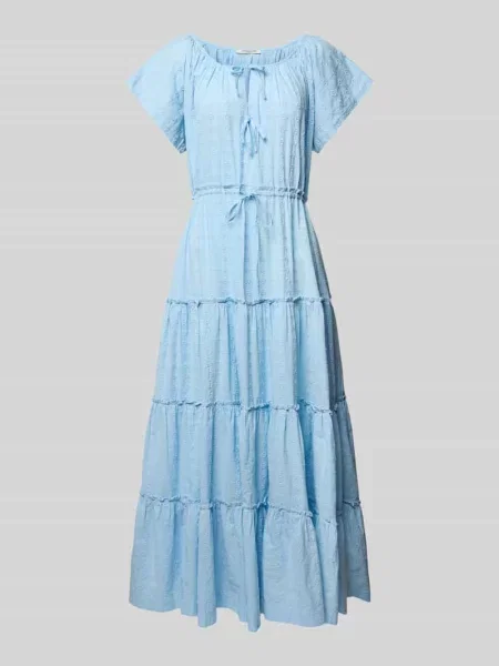 Długa sukienka z efektem stopniowania i wiązaniem Scotch & Soda