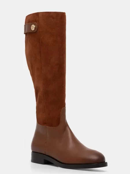 Oficerki Tommy Hilfiger brązowe