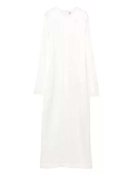 Sukienka maxi Toteme do kolan garniturowa biała