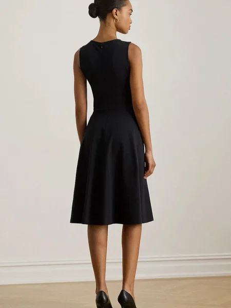 Lauren Ralph Lauren sukienka mini rozkloszowana czarny