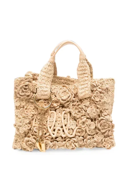 Geantă shopper Chloé cu model floral
