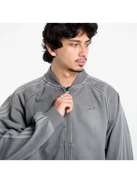 Bunda adidas SST Adicolor Loose Denim Jacket Light Denim L šedá