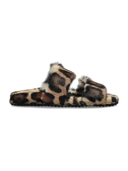 Klapki Dolce And Gabbana skórzane brązowe