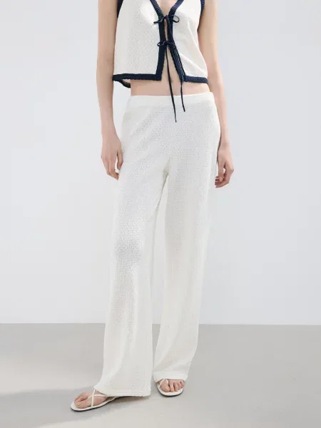 MANGO Pantaloni NATI deschis bej
