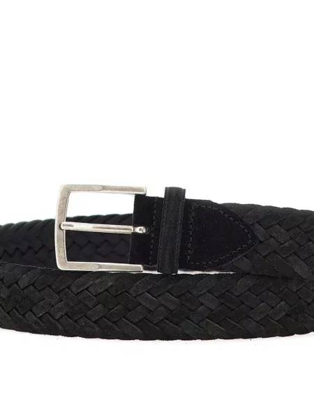 Curea Athison din piele de căprioară negru