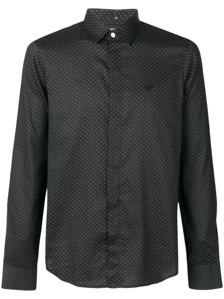 Košulja Emporio Armani na točke crna
