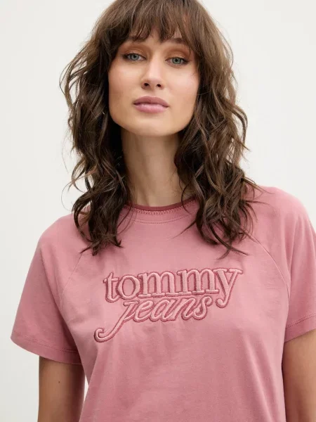 Tommy Jeans t-shirt różowy