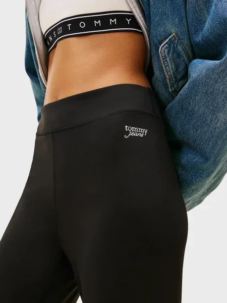 Спортивные штаны Tommy Jeans клеш черные