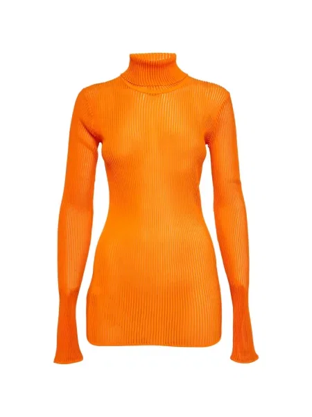 Pulover Victoria Beckham tricotate portocaliu