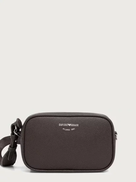 Emporio Armani geantă crossbody pentru femei cu imitație de piele maro