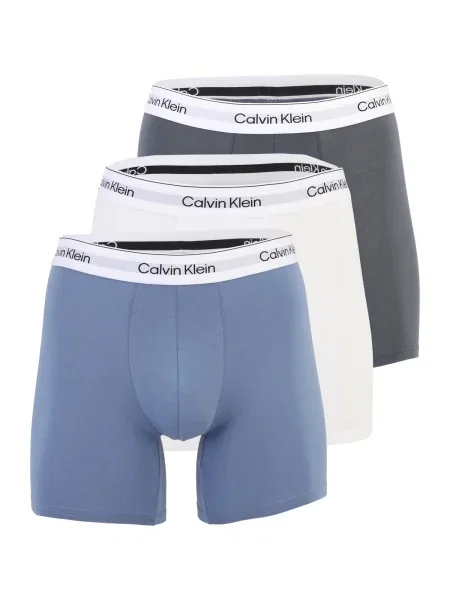 Calvin Klein Underwear Boksarice golobje modra / antracit bela