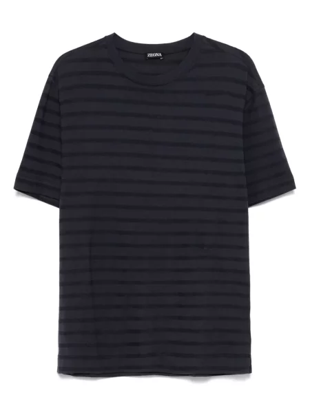 Tricou Zegna cu dungi albastru