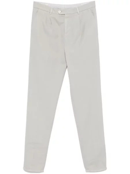 Plisované kalhoty Brunello Cucinelli šedé