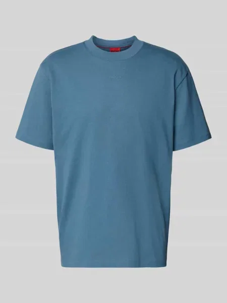 T-shirt o luźnym kroju z czystej bawełny model DAPOLINO' Hugo