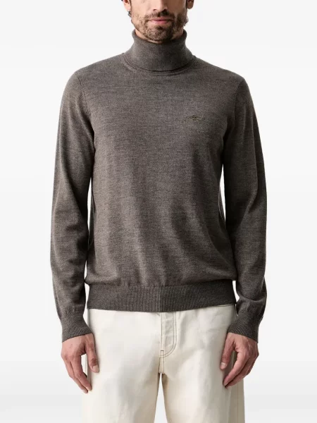 Pulover Aeronautica Militare cu broderie maro