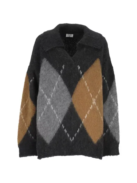 Pulover Filippa K cu model argyle gri