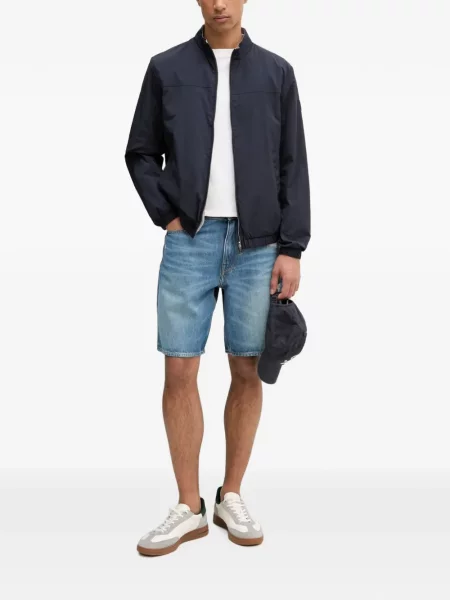Džínové šortky Guess s oděrkami modré