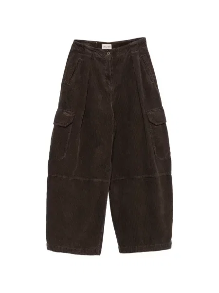 Pantaloni cargo Front Street 8 de catifea cord streetstyle maro