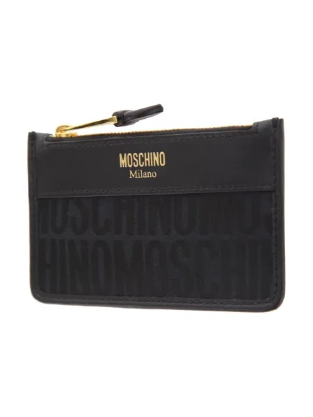 Portfel Moschino z logo czarny