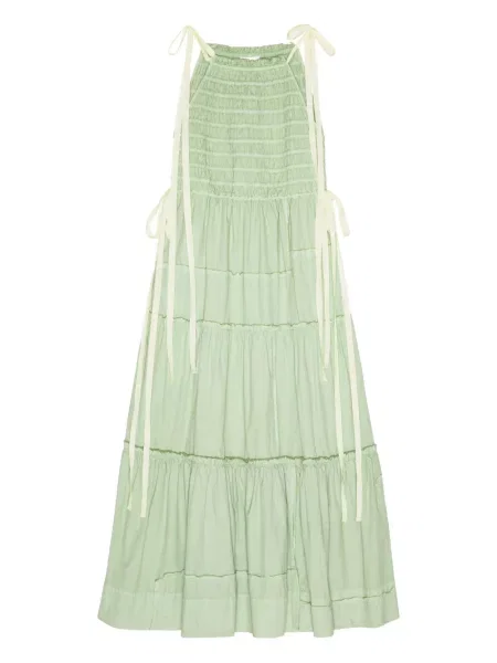 Rochie Ganni de costum verde