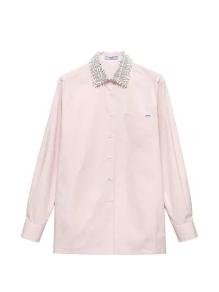 Cămașă Prada din poplin roz