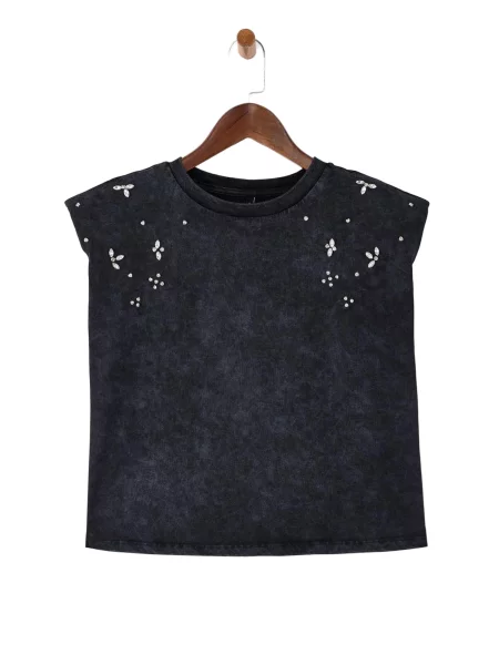 Trendyol Tricou metalic gri