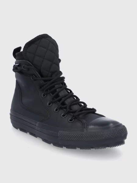 Converse usnjene superge Chuck Taylor All Star Terrain High Top črna