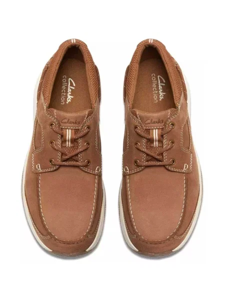 Pantofi Clarks din dantelă maro