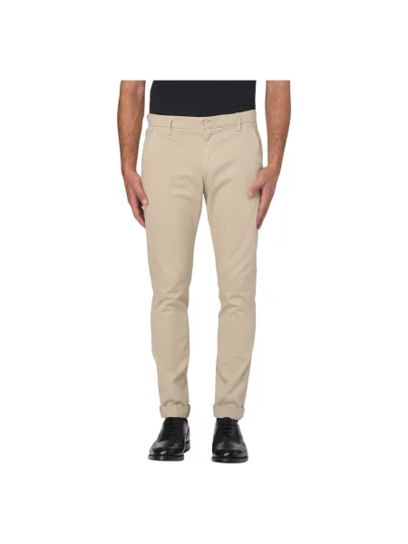 Dondup Chinosy Gaubert Extra Slim Fit beige beżowe