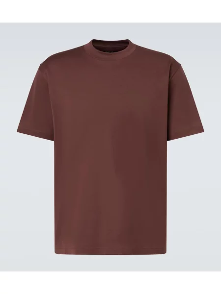 Тениска Loro Piana от джърси винено червено