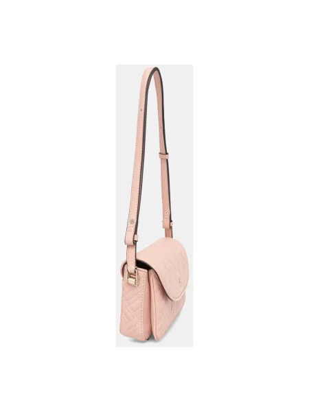 Guess torebka bagietka z imitacji skóry SALLY różowa