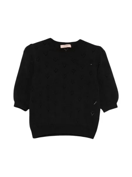 Dzianinowy sweter Twinset czarny