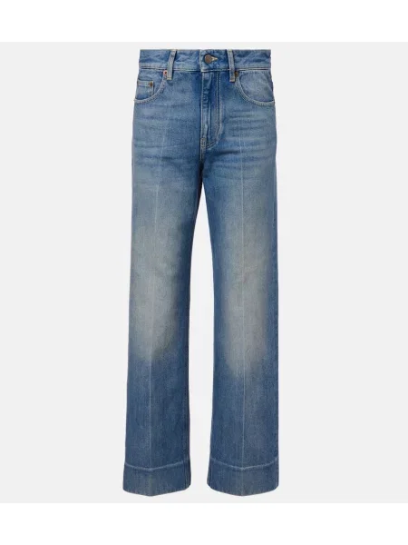 Szerokie jeansy Valentino niebieskie