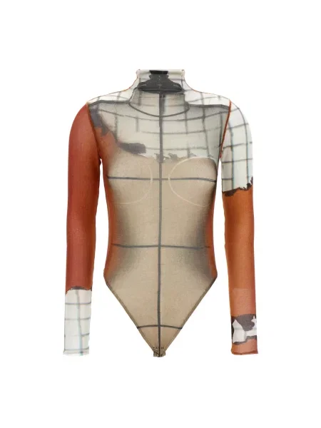 Wielobarwność koszulka Jean Paul Gaultier tiulowa