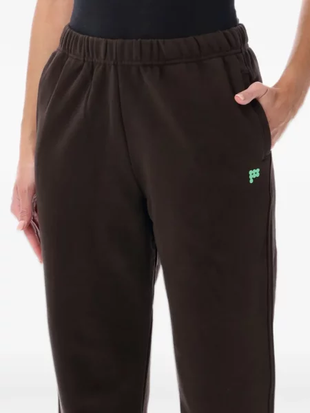 Pantaloni Pangaia cu imagine alergare maro