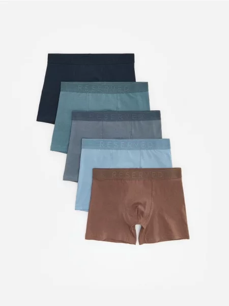 Reserved Set de 5 perechi de boxeri long gri-închis gri
