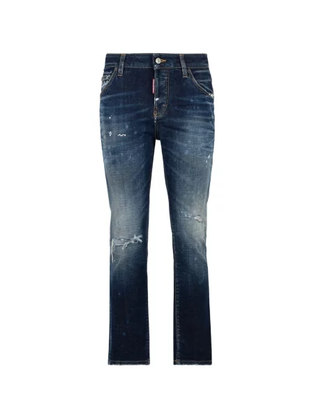 Ursuleț de pluș blugi Dsquared2 zdrențuiți albastru